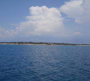 Bootsfahrt zu Chrissi Island