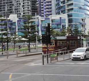 Mit  der City CircleTram in Melbourne unterwegs