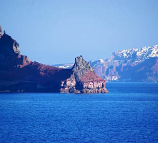 Santorin selbst im Bild Landschaft, Stadt
