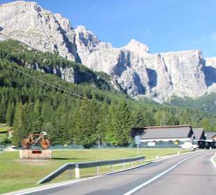 Corvara Straße zum Grödner Joch