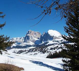 Blick auf den Lang- und Plattkofel