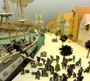 Diorama der Auswanderer-Geschichte