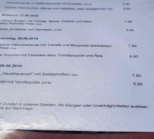 Speisekarte