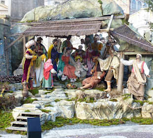 Krippe vor dem Petersdom