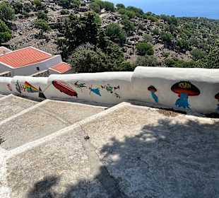 Bemahlte Wand in Nikia