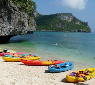 Strand zum Aufstieg (Aussichtspunkt) Salzwassersee
