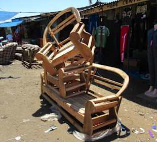 Unterwegs auf einem einheimischem Markt in Kisumu.