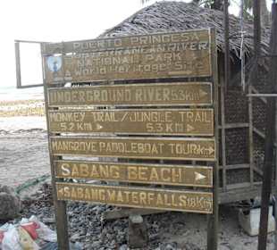 Hinweis Schild am Sabang Pier