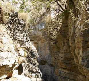 Imbrosschlucht engste Stelle, ca. 1,5 Meter