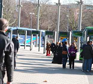 Der Busbahnhof in Hamburg