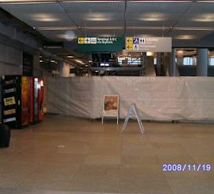 Kleine Baustelle im Flughafen