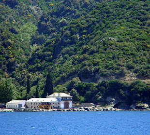 Chalkidiki, Halbinsel Athos, Blick vom Schiff