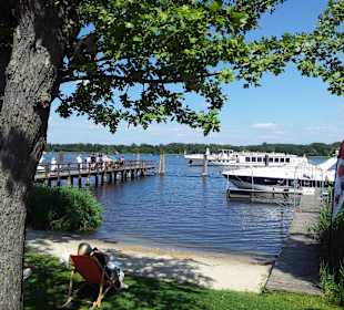 Blick auf Havel und Schiffsanleger
