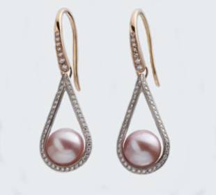 Ohrringe Viola, 18kt Weiss- und Roségold, mit Perl