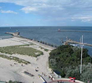 Leuchttüme am Ende von Ost- und Westmole