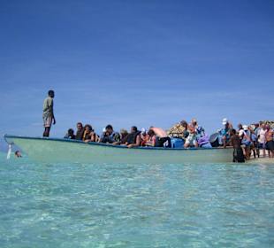 Rückfahrt von der Paradiesinsel