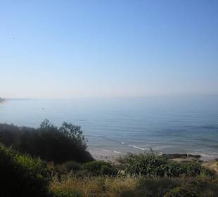 Blick auf den Strand am Riu Palace
