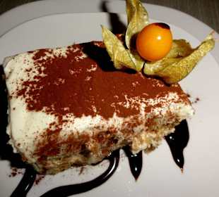 Tiramisu in der Pizzeria Casetta