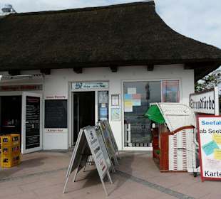 Shops and Restaurants at Sea Front in Dahme