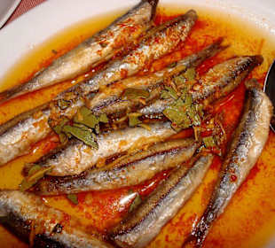 Sardinen im Restaurant "Don Quijote"