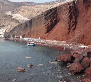 Red sand beach