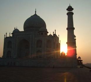 Taj Mahal beim Sonnenuntergang