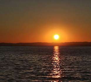 Sonnenuntergang am Hafen