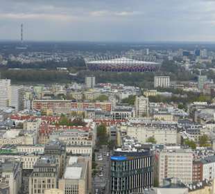 Kulturpalast: Blick vom 30. Stock über Warschau