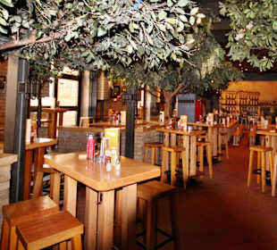 Bayerische Biergartenatmosphäre