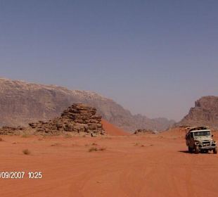 Farbiger Sand im Wadi Rum