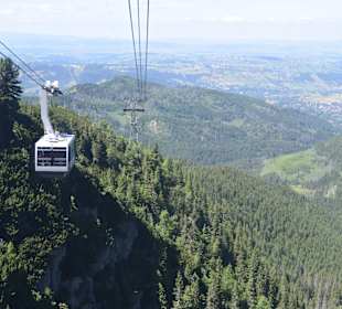 Auffahrt mit der Seilbahn