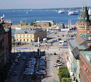 Blick auf den Hafen und Öresund