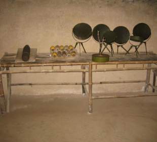 Ausstellung von Waffen in Cu Chi.