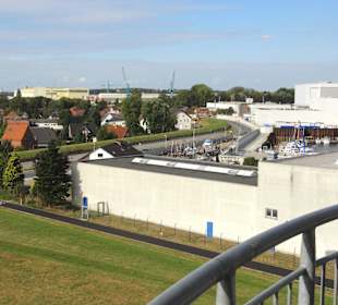 Werftgelände am Aussichtsturm