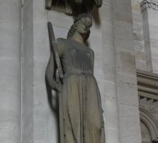 Die Statue Synagoge (für das Judentum)