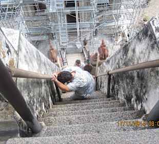Steile Turmtreppe