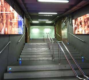 Treppe zum Spielfeld