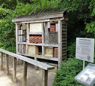 Nistwand für Insekten im Park der Gärten