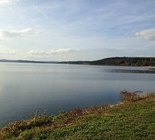 Großer Brombachsee vom Staudamm aus