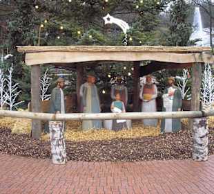 Weihnachtskrippe im Zoo