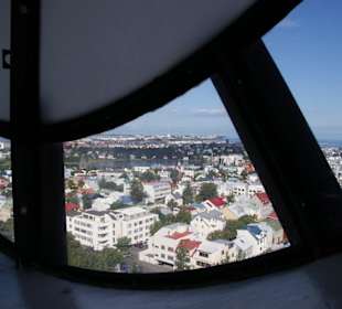 Blick über Reykjavik vom Kirchturm der Hallgrimsk