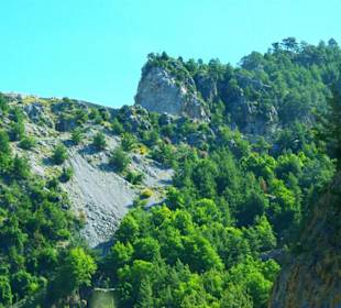Anfahrt zum Staudamm von Side nach Manavgat