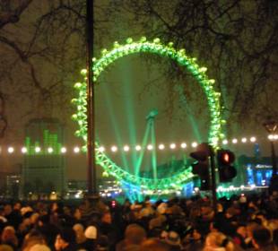 Il London Eye a Capodanno