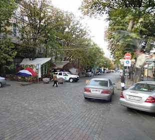 Viel Grün in den Straßen von Odessa