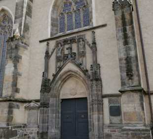 Tür zur St. Marienkirche / Bugenhagens Wirkstätte