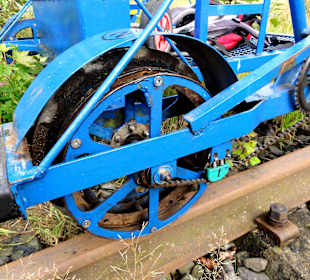 Antriebsrad der Draisine