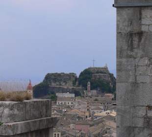 Blick von der Festung auf Korfu Stadt