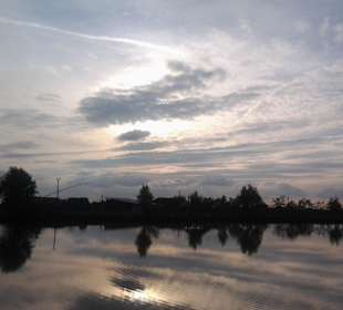 Sun behind the clouds 