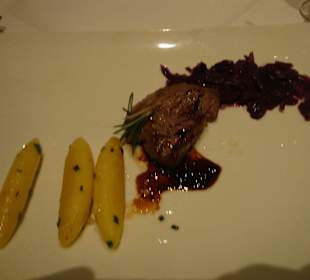 Rindsfilet, Rotkraut, Schupfnudeln