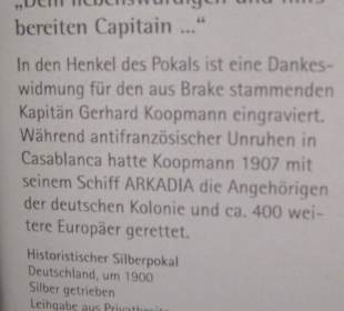 Infotafel Dank dem Kapitän